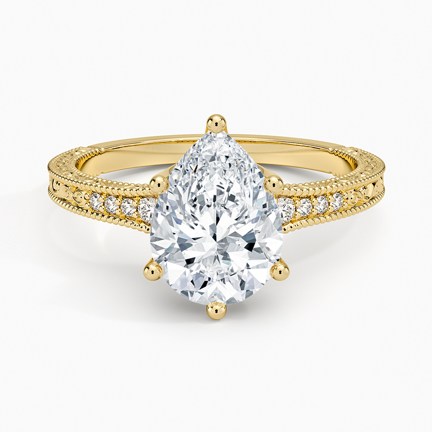 2.15 Damla Kesim Hidden Halo Tasarım Tektaş Laboratuvar Pırlanta Yüzük - Silora