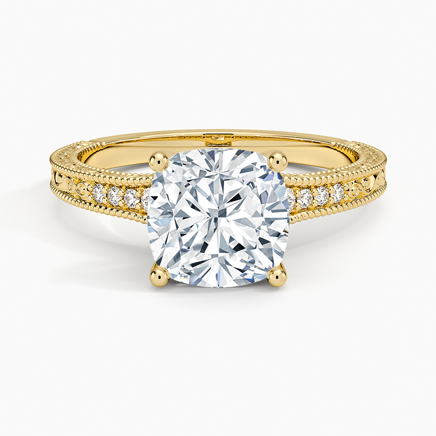 2.15 Cushion Kesim Hidden Halo Tasarım Tektaş Laboratuvar Pırlanta Yüzük - Silora