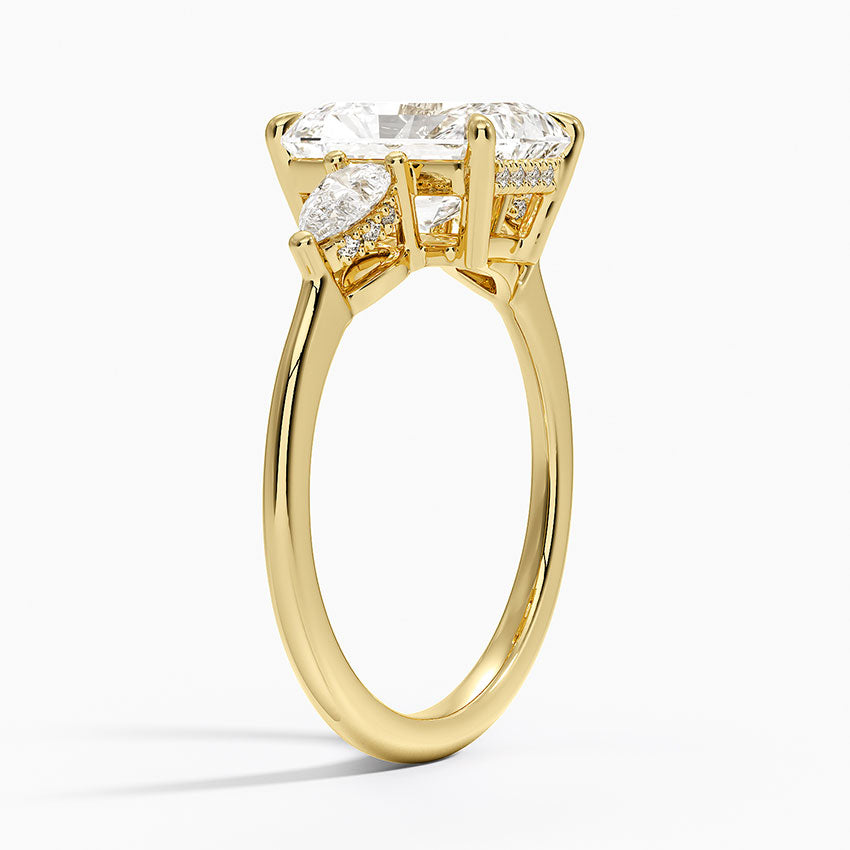 2.50 Radiant Kesim Hidden Halo Tasarım Tektaş Laboratuvar Pırlanta Yüzük - Nilora