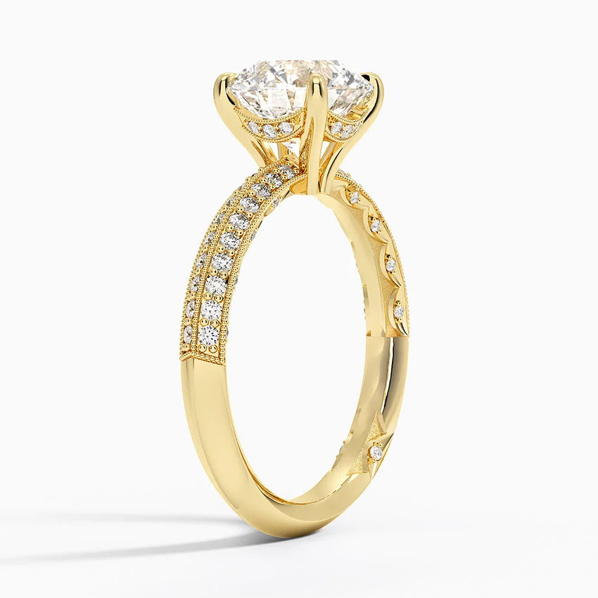 2.50 Yarım Tur Tasarım Tektaş Laboratuvar Pırlanta Yüzük - Selara