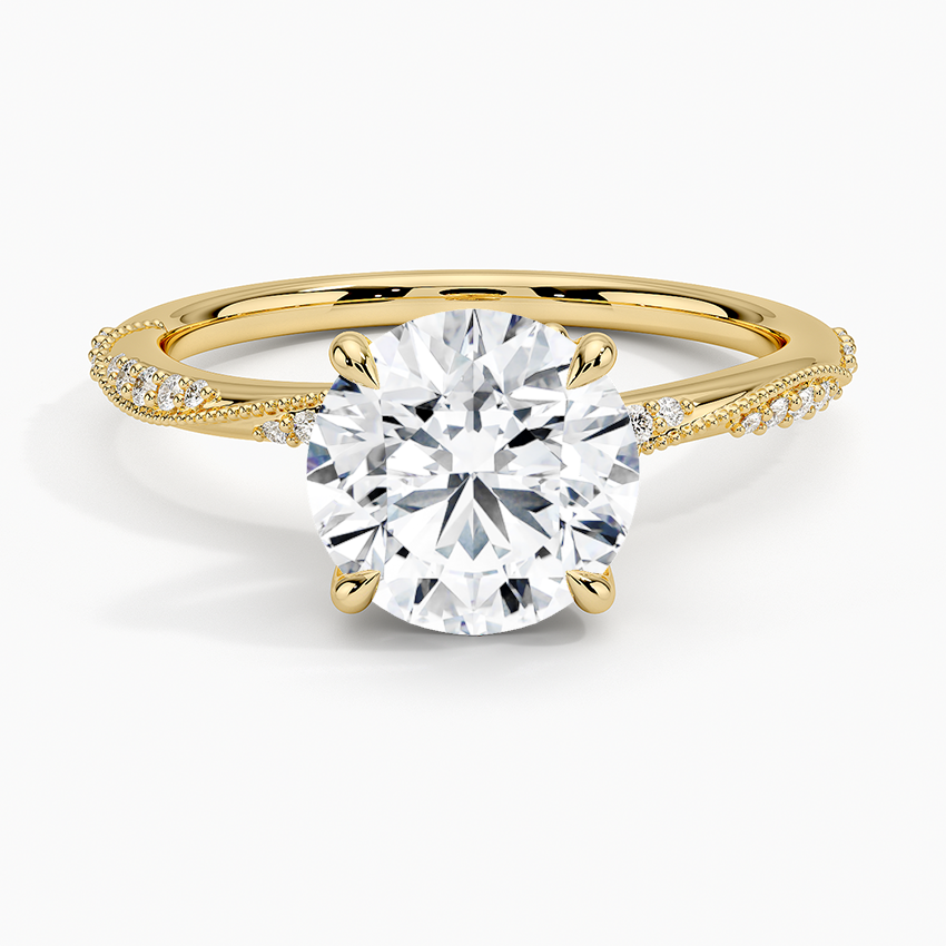 2.25 Karat Hidden Halo Tasarım Tektaş Laboratuvar Pırlanta Yüzük 18K - Melora - Bold Diamonds