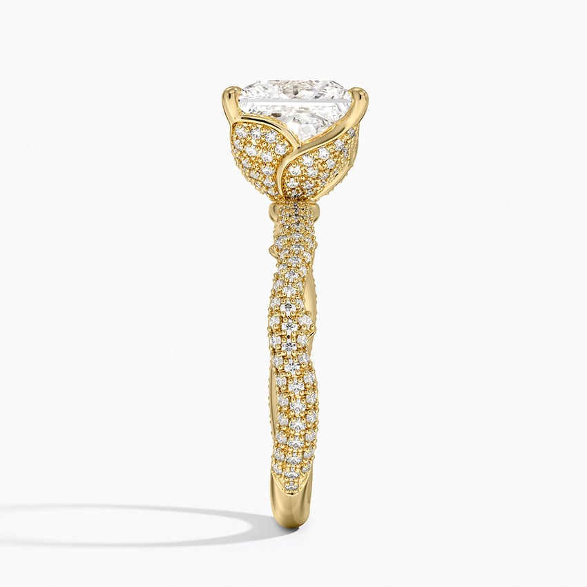 2.75 Karat Prenses Kesim Hidden Halo Tasarım Tektaş Laboratuvar Pırlanta Yüzük - Sorrento
