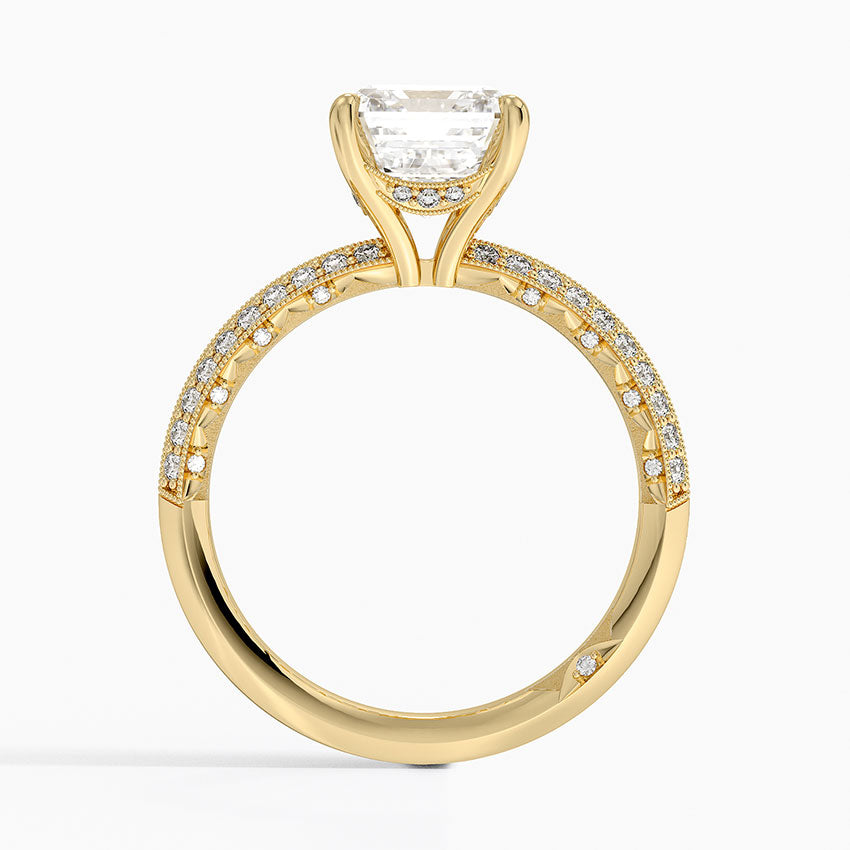 1.60 Carat Princess Halo Design Solitaire Lab Diamond Ring 18K - Florina