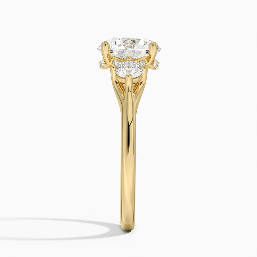 1.60 Carat Princess Halo Design Solitaire Lab Diamond Ring 18K - Florina