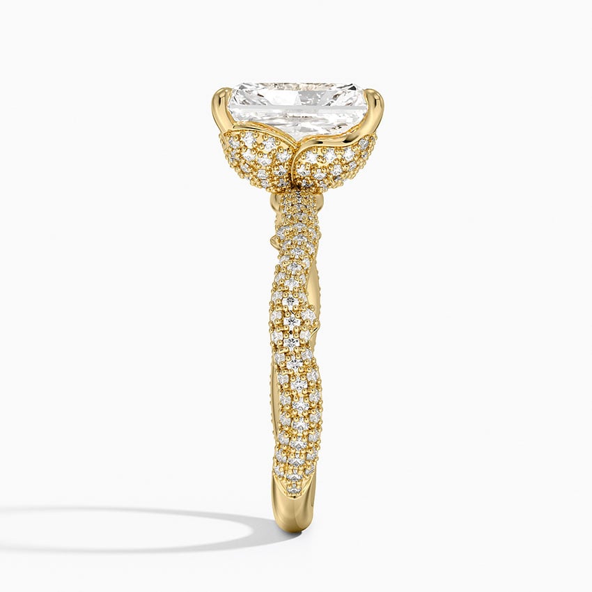 2.75 Karat Radiant Kesim Hidden Halo Tasarım Tektaş Laboratuvar Pırlanta Yüzük - Sorrento