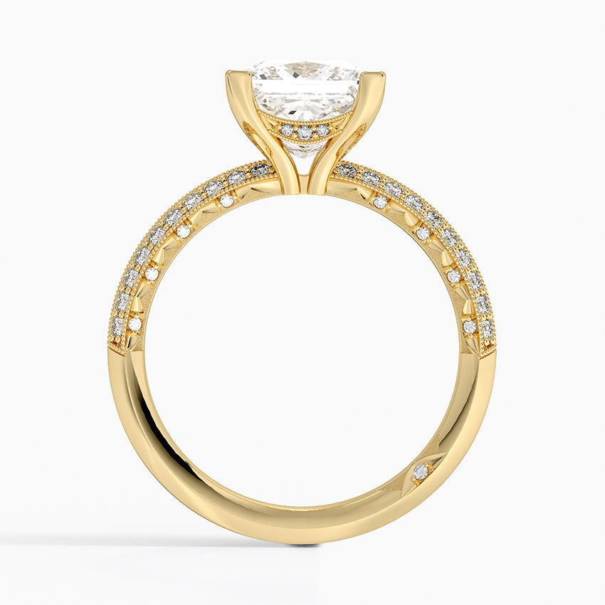 2.50 Prenses Kesim Yarım Tur Tasarım Tektaş Laboratuvar Pırlanta Yüzük - Selara