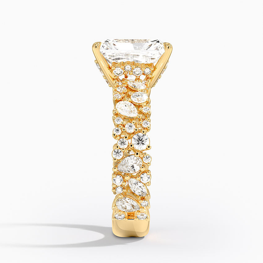 3.00 Karat Radiant Kesim Özel Tasarım Tektaş Laboratuvar Pırlanta Yüzük - Cannes
