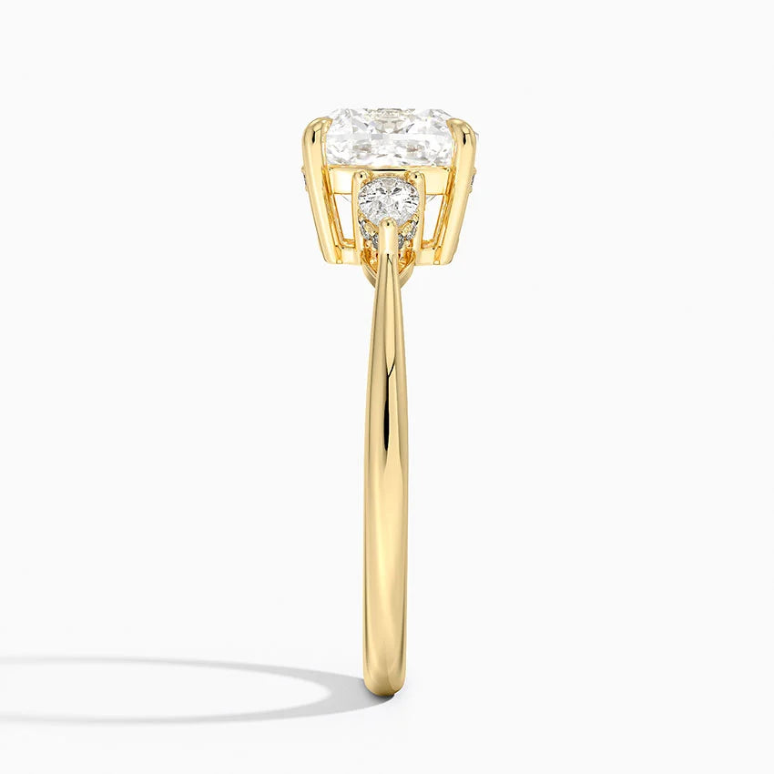 1.60 Carat Princess Halo Design Solitaire Lab Diamond Ring 18K - Florina