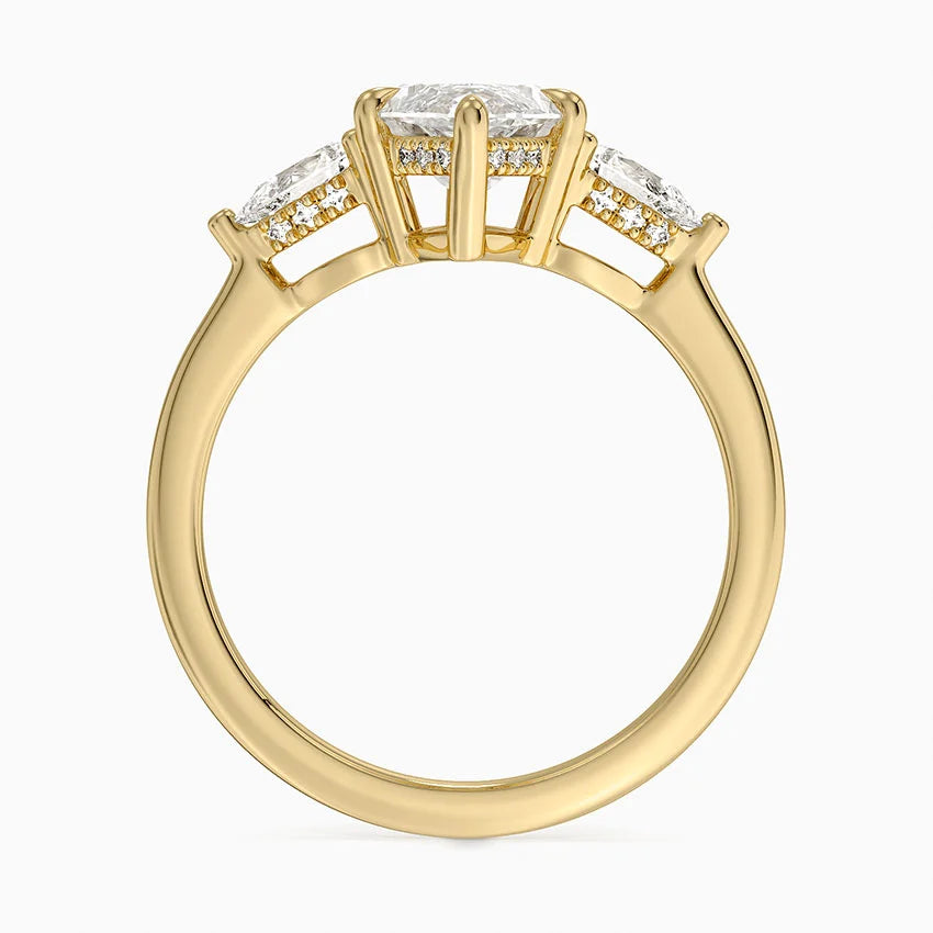 2.50 Marquise Kesim Hidden Halo Tasarım Tektaş Laboratuvar Pırlanta Yüzük - Nilora