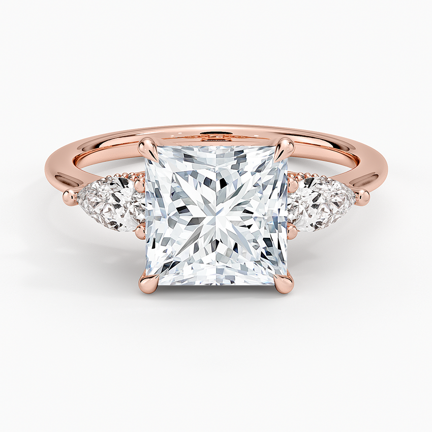 2.50 Prenses Kesim Hidden Halo Tasarım Tektaş Laboratuvar Pırlanta Yüzük - Nilora