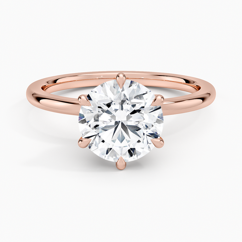Altı Tırnak 2.15 Karat Hidden Halo Tasarım Tektaş Laboratuvar Pırlanta Yüzük - Delora - Bold Diamonds