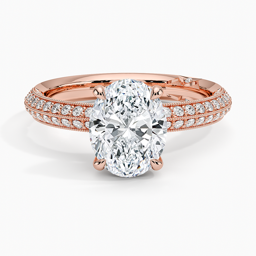 2.50 Oval Kesim Yarım Tur Tasarım Tektaş Laboratuvar Pırlanta Yüzük - Selara