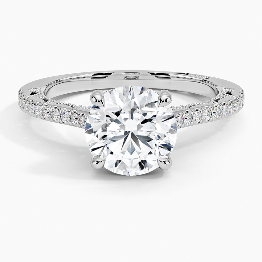 1.60 Carat Princess Halo Design Solitaire Lab Diamond Ring 18K - Florina