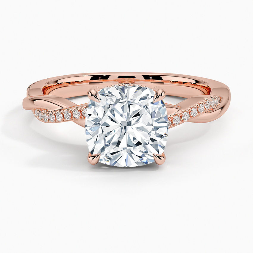 1.60 Carat Princess Halo Design Solitaire Lab Diamond Ring 18K - Florina