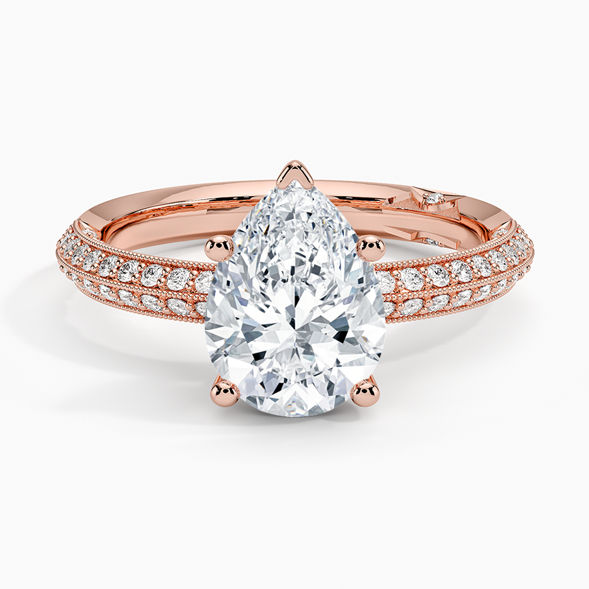 2.50 Damla Kesim Yarım Tur Tasarım Tektaş Laboratuvar Pırlanta Yüzük - Selara