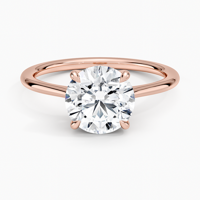 2.10 Karat Yuvarlak Kesim Hidden Halo Tasarım Tektaş Laboratuvar Pırlanta Yüzük - Monaco - Bold Diamonds