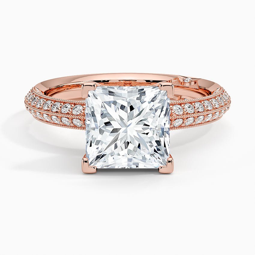 2.50 Prenses Kesim Yarım Tur Tasarım Tektaş Laboratuvar Pırlanta Yüzük - Selara