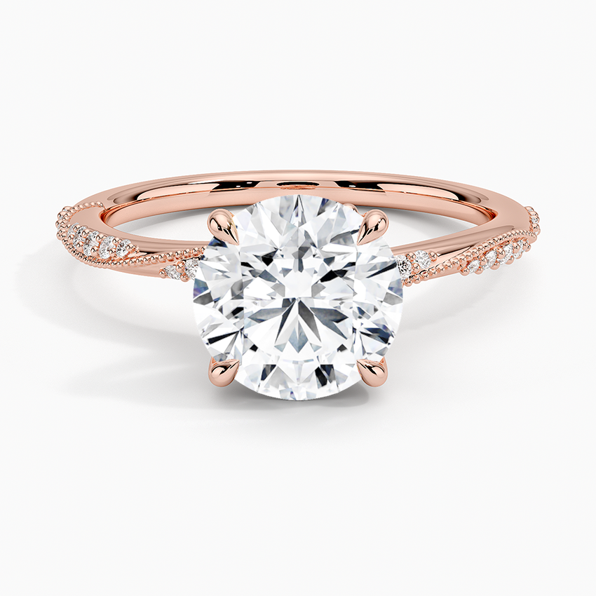 2.25 Karat Hidden Halo Tasarım Tektaş Laboratuvar Pırlanta Yüzük 18K - Melora - Bold Diamonds