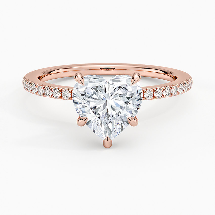 2.25 Karat Kalp Kesim Hidden Halo Tasarım Tektaş Laboratuvar Pırlanta Yüzük - Filora - Bold Diamonds