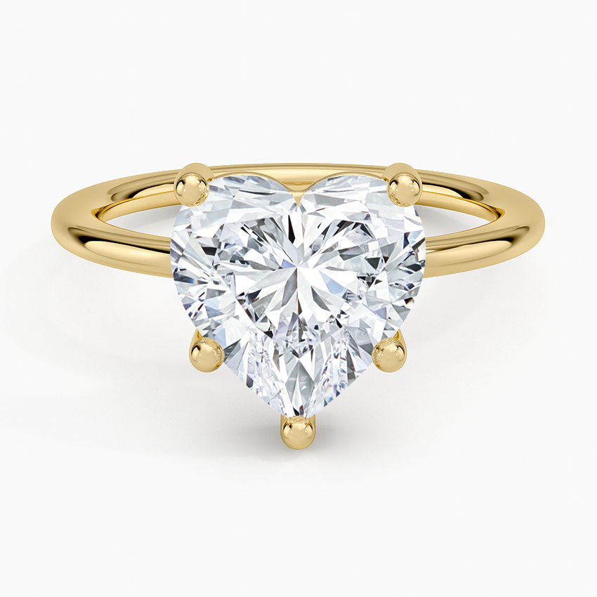 3.10 Kalp Kesim Hidden Halo Tasarım Tektaş Laboratuvar Pırlanta Yüzük - Melara