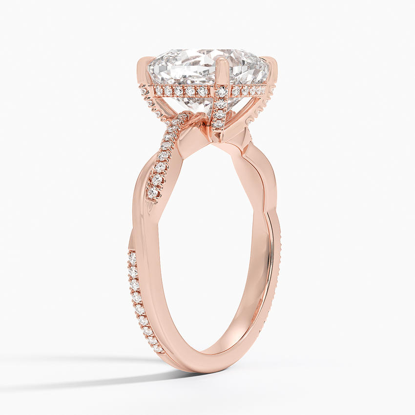 1.60 Carat Princess Halo Design Solitaire Lab Diamond Ring 18K - Florina