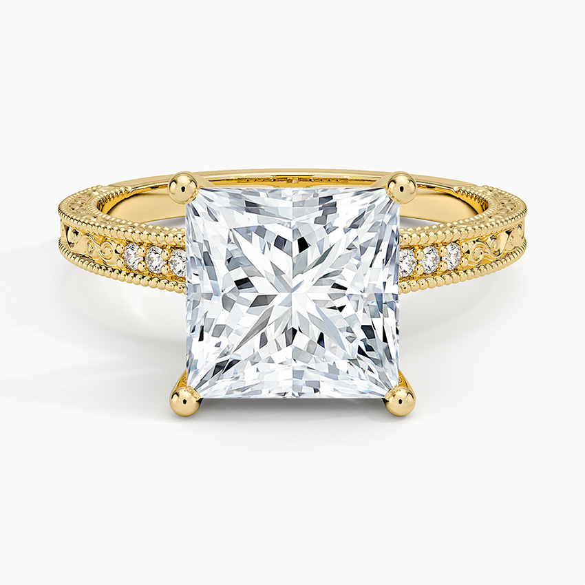 3.15 Prenses Kesim Hidden Halo Tasarım Tektaş Laboratuvar Pırlanta Yüzük - Silora