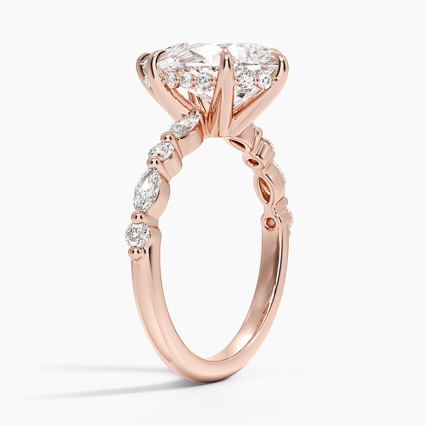 1.60 Carat Princess Halo Design Solitaire Lab Diamond Ring 18K - Florina
