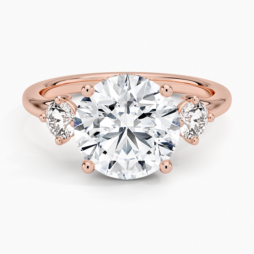 3.50 Karat Yuvarlak Kesim Hidden Halo Tasarım Tektaş Laboratuvar Pırlanta Yüzük - Madrid - Bold Diamonds