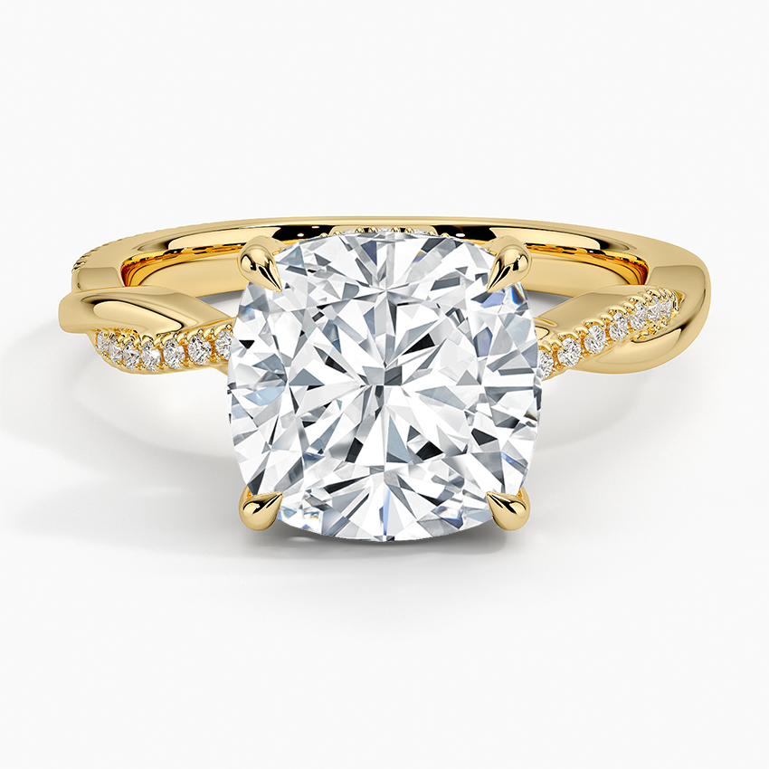1.60 Carat Princess Halo Design Solitaire Lab Diamond Ring 18K - Florina