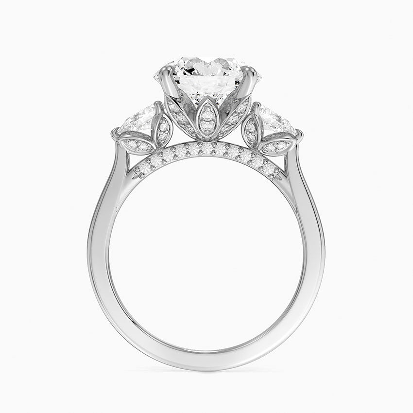 1.60 Carat Princess Halo Design Solitaire Lab Diamond Ring 18K - Florina