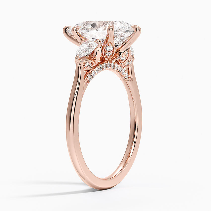 1.60 Carat Princess Halo Design Solitaire Lab Diamond Ring 18K - Florina