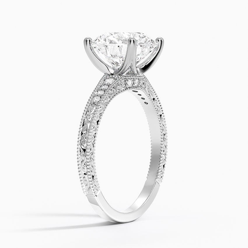 3.15 Karat Yuvarlak Kesim Hidden Halo Tasarım Tektaş Laboratuvar Pırlanta Yüzük - Venice - Bold Diamonds