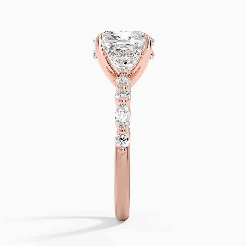1.60 Carat Princess Halo Design Solitaire Lab Diamond Ring 18K - Florina
