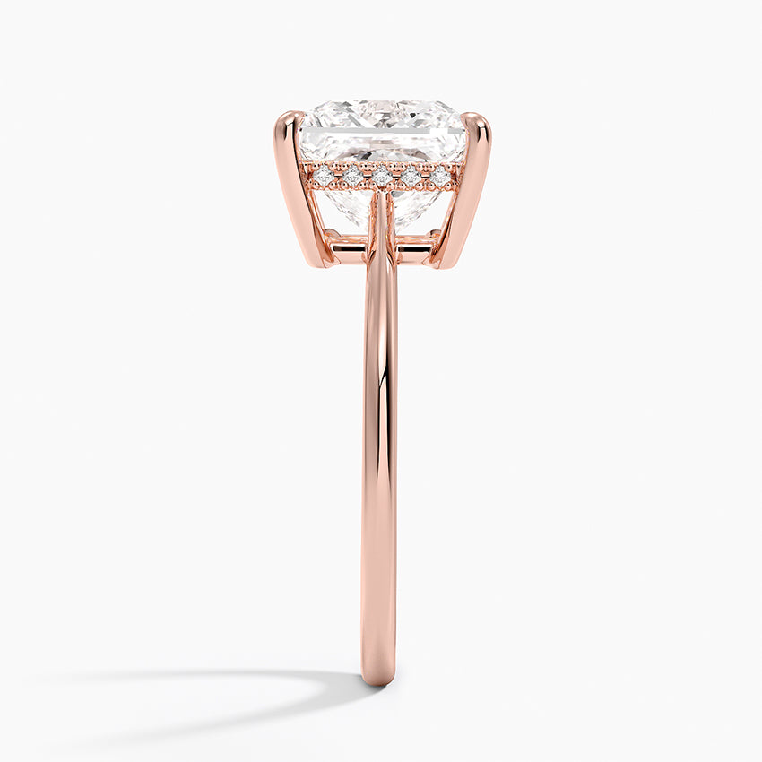 3.10 Karat Prenses Kesim Hidden Halo Tasarım Tektaş Laboratuvar Pırlanta Yüzük - Monaco