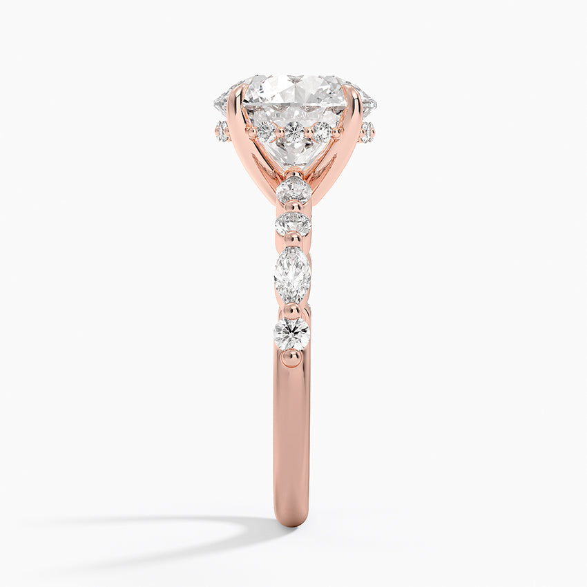 1.60 Carat Princess Halo Design Solitaire Lab Diamond Ring 18K - Florina