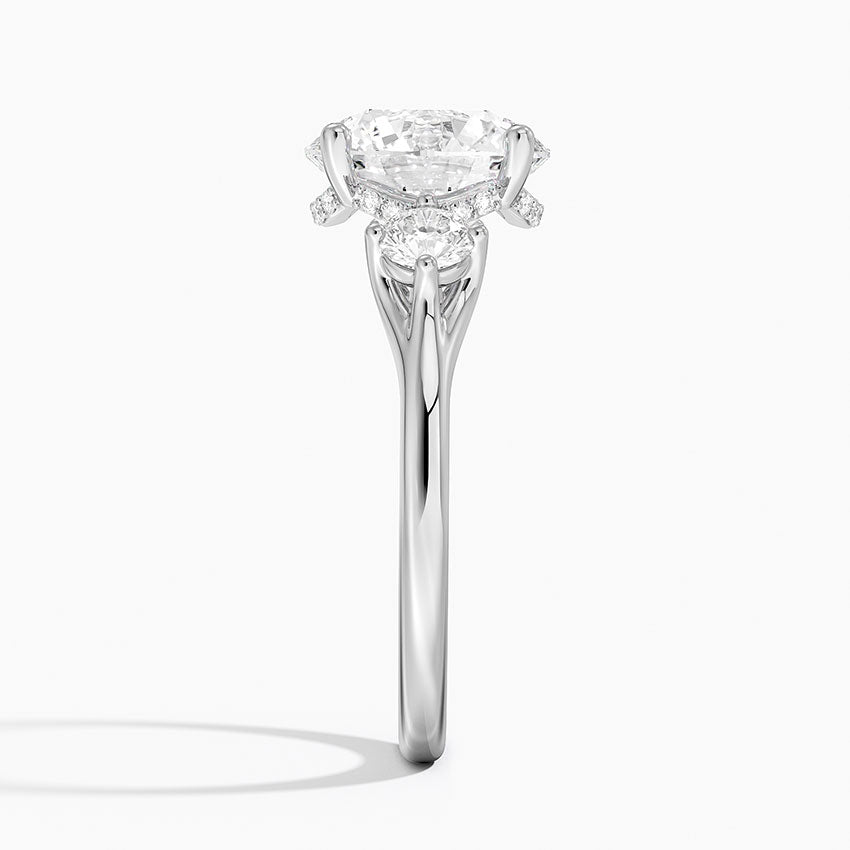 1.60 Carat Princess Halo Design Solitaire Lab Diamond Ring 18K - Florina