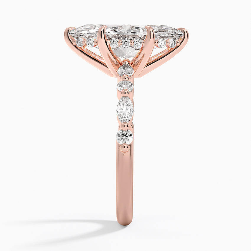 1.60 Carat Princess Halo Design Solitaire Lab Diamond Ring 18K - Florina