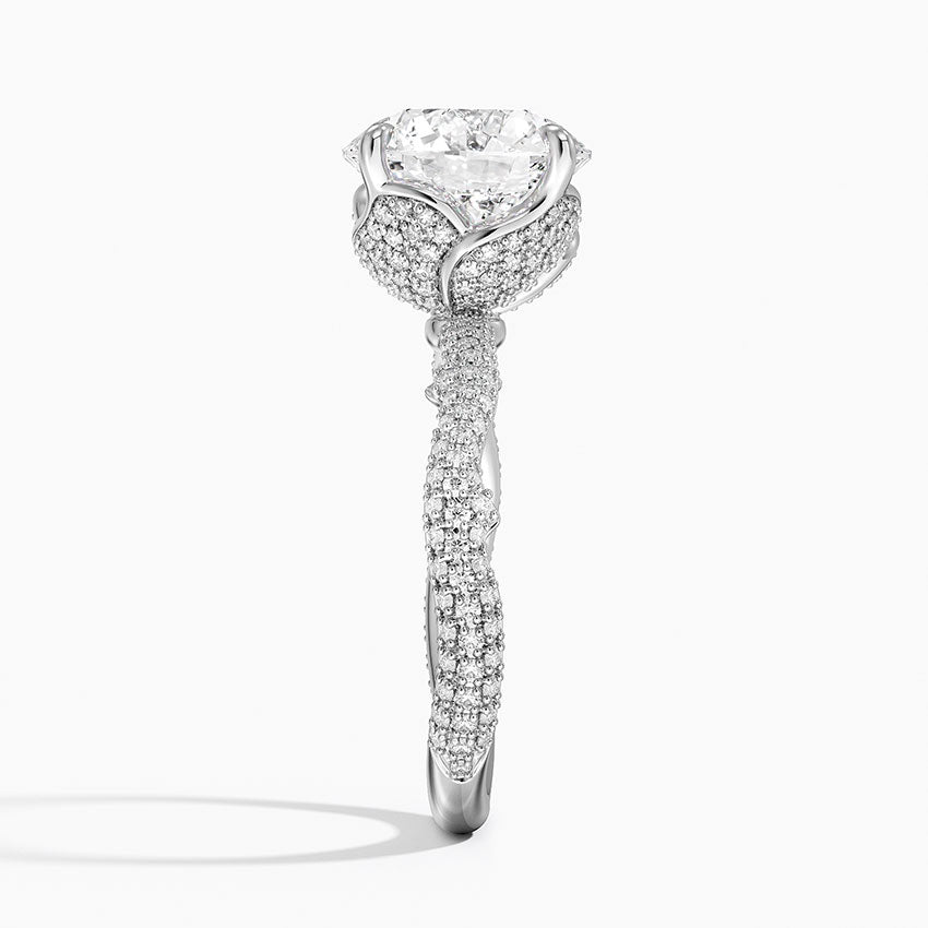 3.75 Karat Hidden Halo Tasarım Tektaş Laboratuvar Pırlanta Yüzük - Sorrento