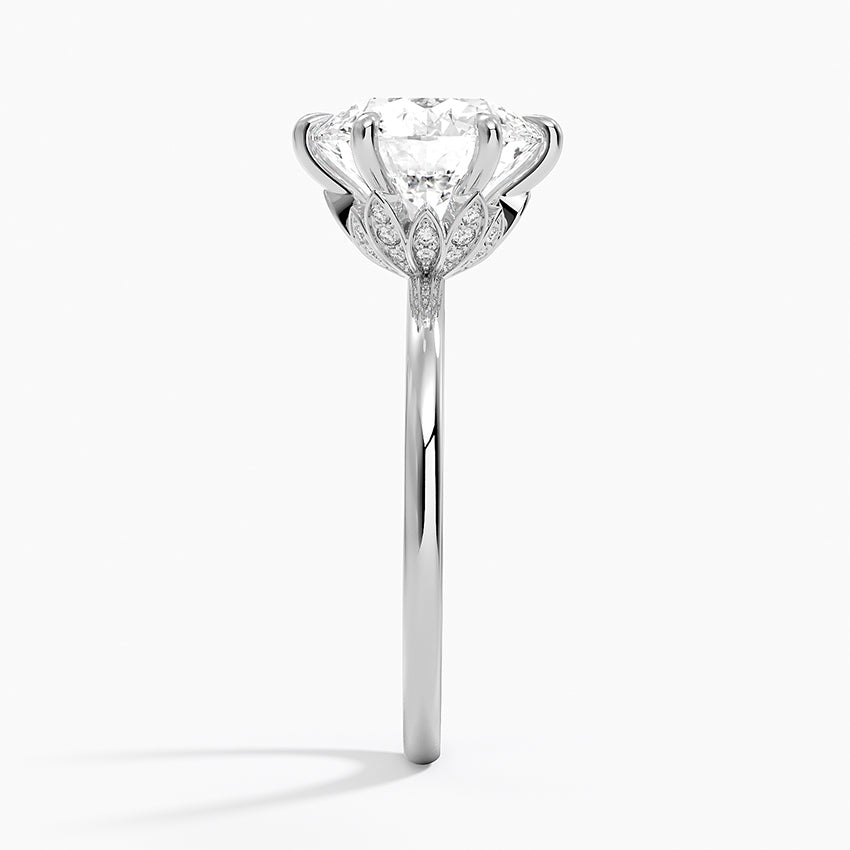 Altı Tırnak 3.15 Karat Hidden Halo Tasarım Tektaş Laboratuvar Pırlanta Yüzük - Delora - Bold Diamonds