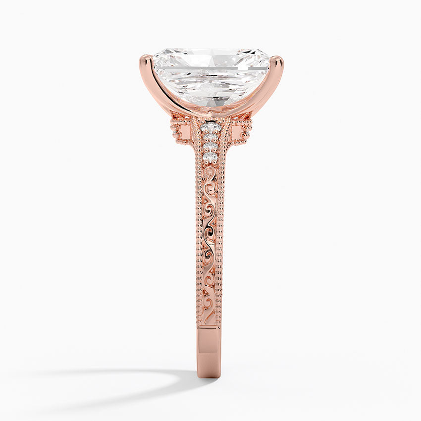 3.15 Karat Radiant Kesim Hidden Halo Tasarım Tektaş Laboratuvar Pırlanta Yüzük - Venice