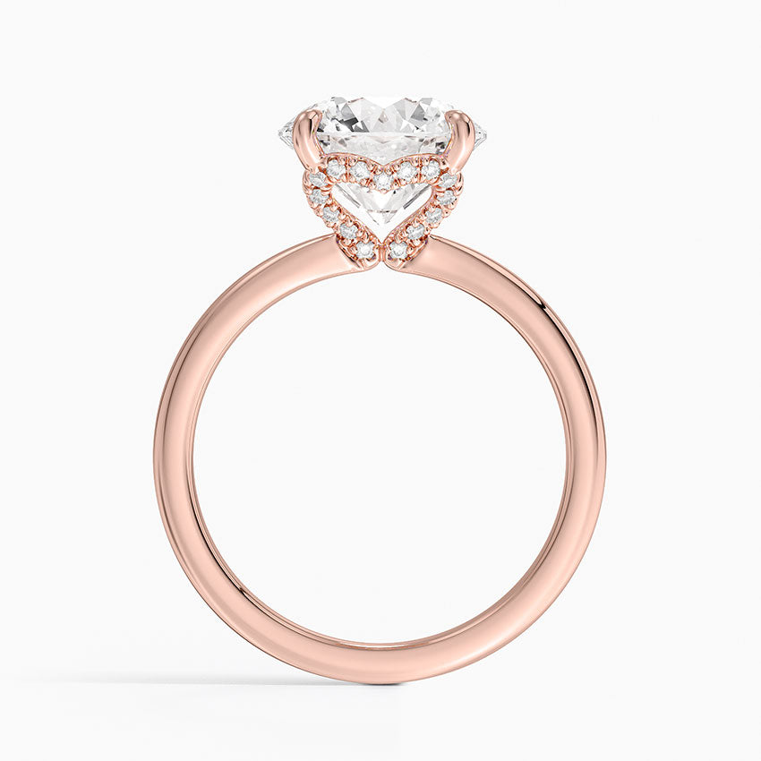 1.60 Carat Princess Halo Design Solitaire Lab Diamond Ring 18K - Florina