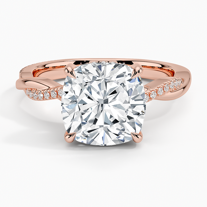 1.60 Carat Princess Halo Design Solitaire Lab Diamond Ring 18K - Florina