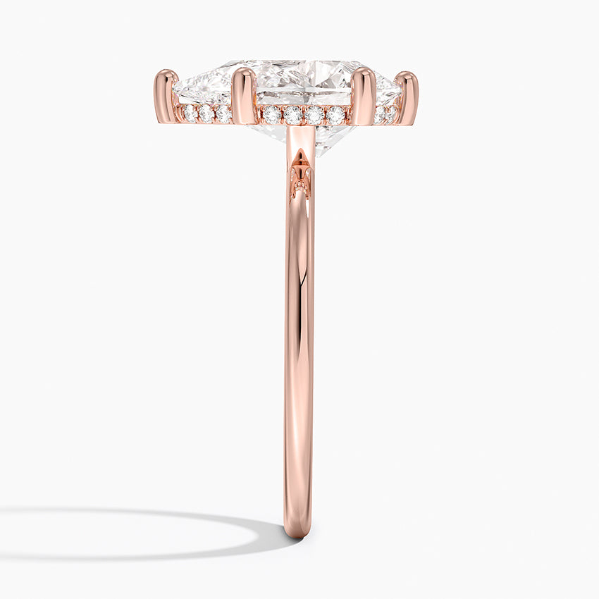 3.10 Damla Kesim Hidden Halo Tasarım Tektaş Laboratuvar Pırlanta Yüzük - Melara