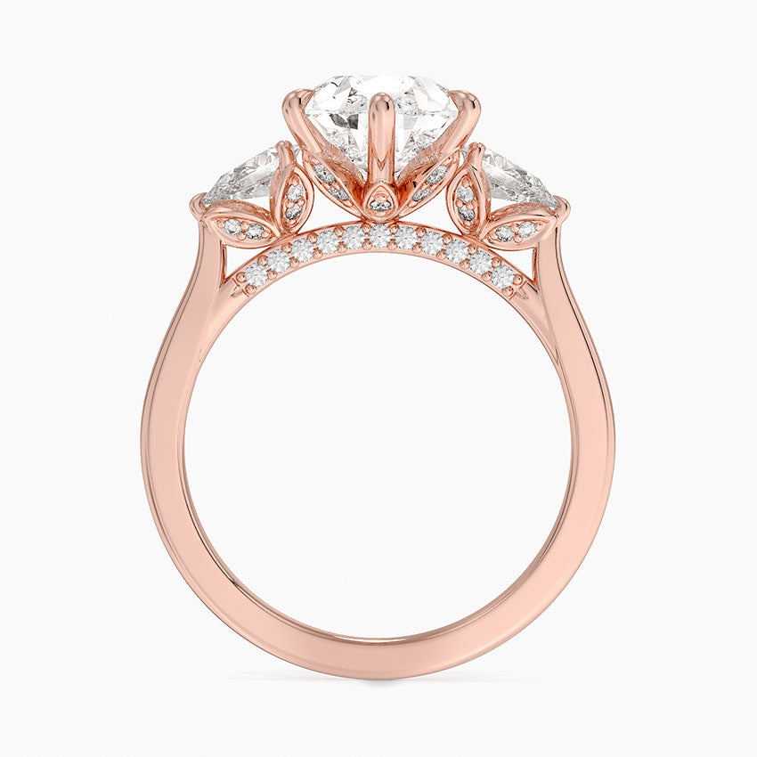 1.60 Carat Princess Halo Design Solitaire Lab Diamond Ring 18K - Florina