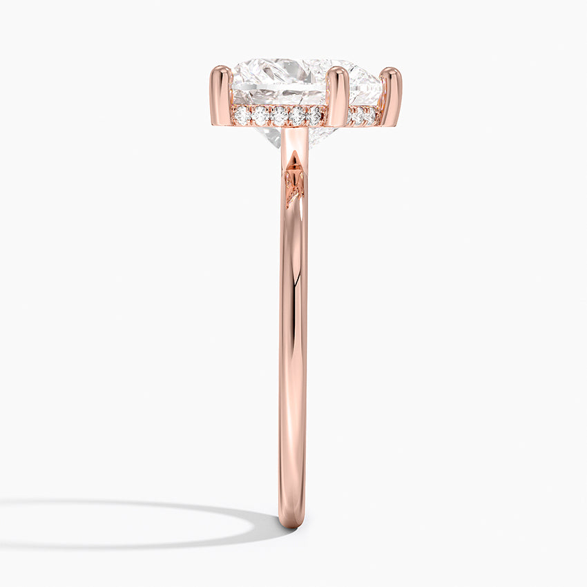 3.10 Kalp Kesim Hidden Halo Tasarım Tektaş Laboratuvar Pırlanta Yüzük - Melara