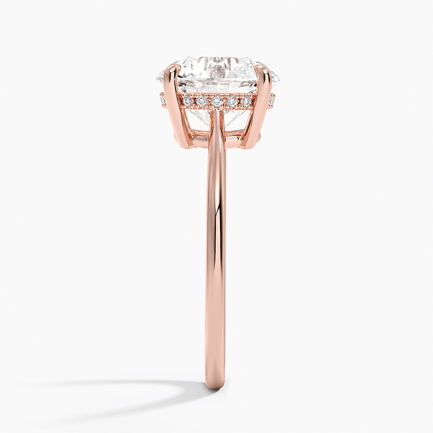 3.10 Karat Yuvarlak Kesim Hidden Halo Tasarım Tektaş Laboratuvar Pırlanta Yüzük - Monaco - Bold Diamonds
