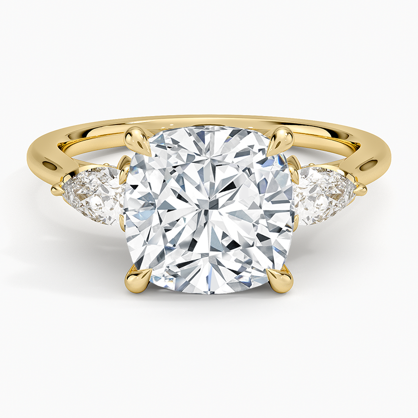 1.60 Carat Princess Halo Design Solitaire Lab Diamond Ring 18K - Florina