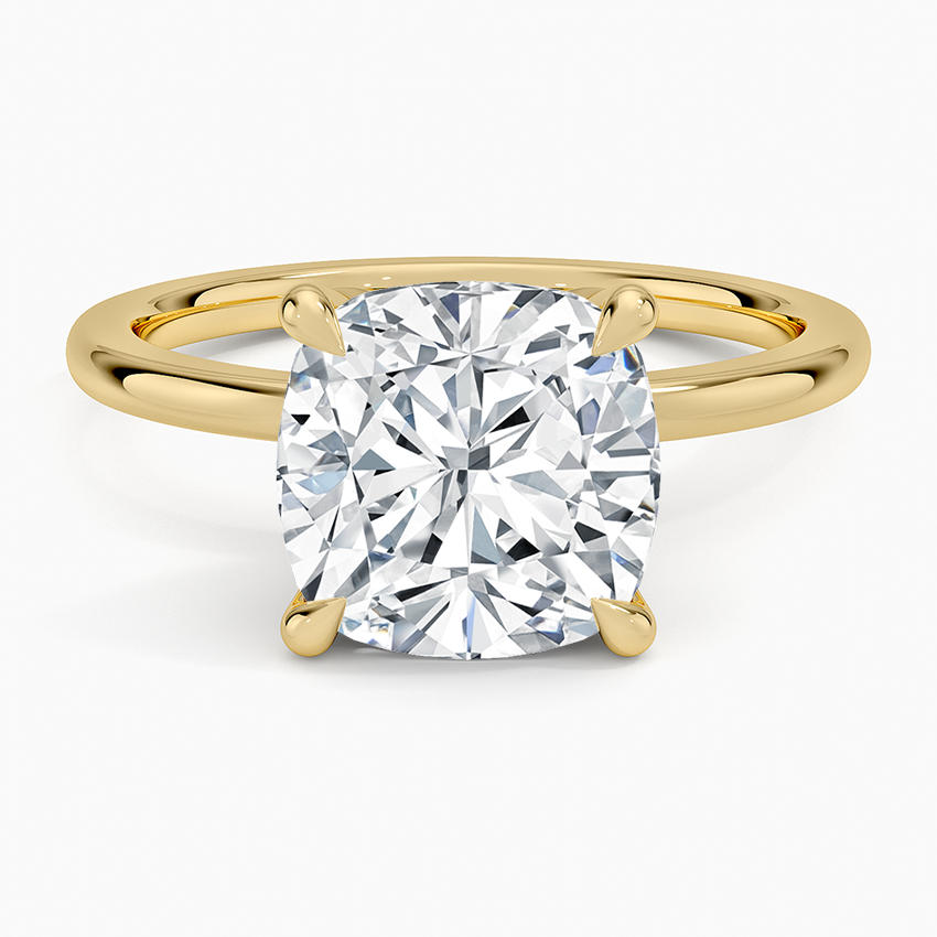1.60 Carat Princess Halo Design Solitaire Lab Diamond Ring 18K - Florina