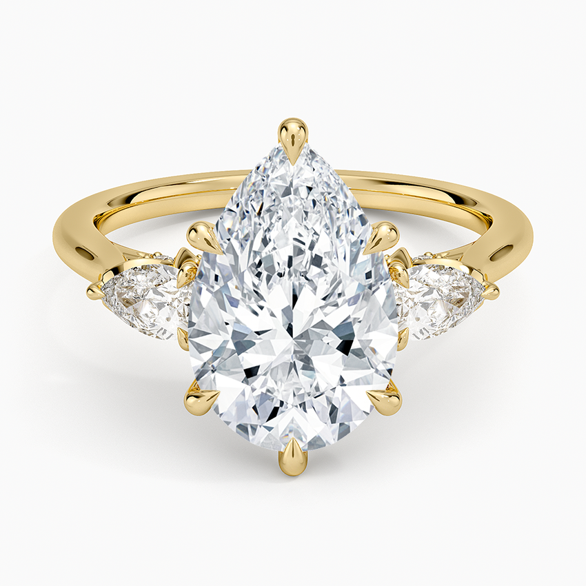 1.60 Carat Princess Halo Design Solitaire Lab Diamond Ring 18K - Florina