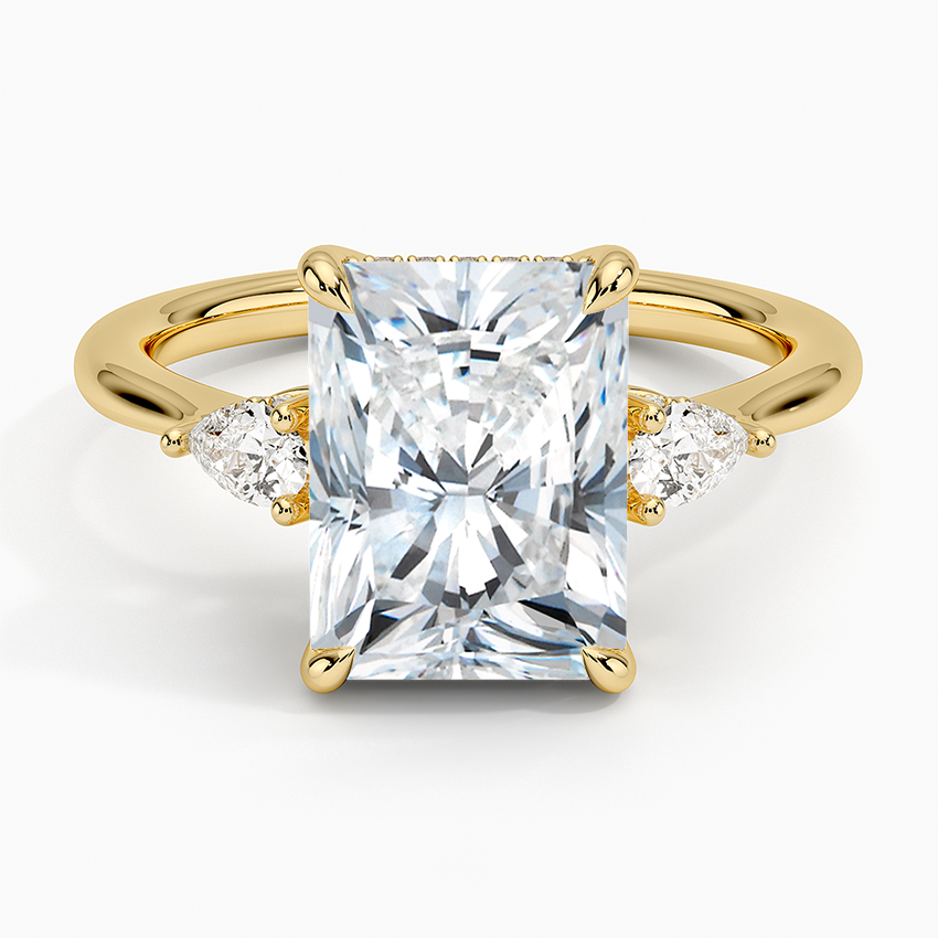 1.60 Carat Princess Halo Design Solitaire Lab Diamond Ring 18K - Florina
